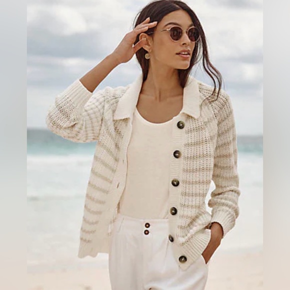 Garnet Hill Sweaters - Garnet Hill Maren Linen & Organic-Cotton
Cardigan